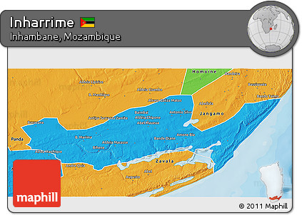 Political 3D Map of Inharrime