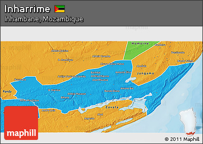 Political 3D Map of Inharrime