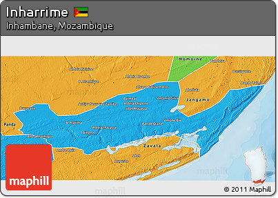 Political 3D Map of Inharrime