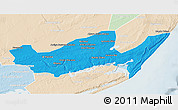 Political 3D Map of Inharrime, lighten