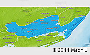 Political 3D Map of Inharrime, physical outside