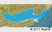 Political 3D Map of Inharrime, satellite outside