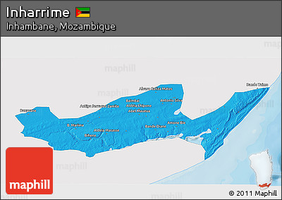 Political 3D Map of Inharrime, single color outside