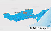 Political 3D Map of Inharrime, single color outside