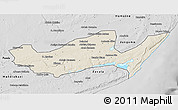 Shaded Relief 3D Map of Inharrime, desaturated