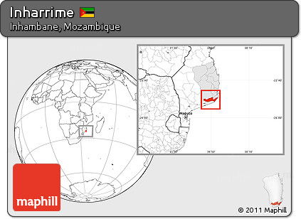Blank Location Map of Inharrime, highlighted parent region