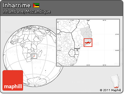 Blank Location Map of Inharrime, highlighted parent region