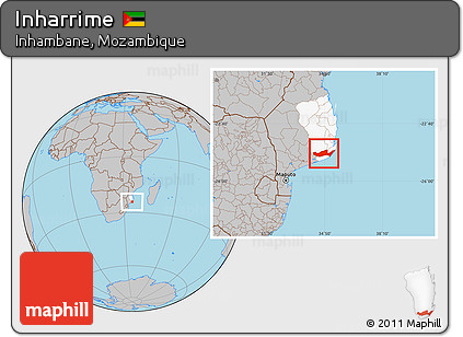 Gray Location Map of Inharrime, highlighted parent region