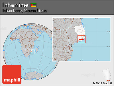 Gray Location Map of Inharrime, highlighted parent region