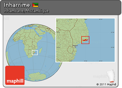 Savanna Style Location Map of Inharrime