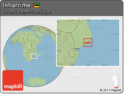 Savanna Style Location Map of Inharrime