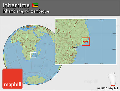 Savanna Style Location Map of Inharrime