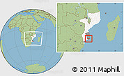 Savanna Style Location Map of Inharrime, highlighted country, highlighted parent region, within the entire country
