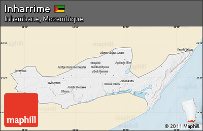 Classic Style Map of Inharrime, single color outside