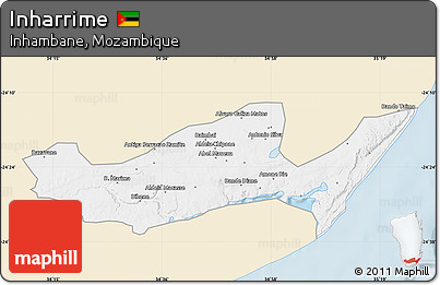 Classic Style Map of Inharrime, single color outside