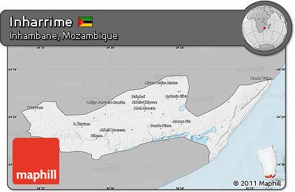 Gray Map of Inharrime, single color outside