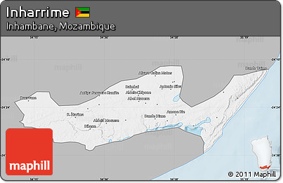 Gray Map of Inharrime, single color outside