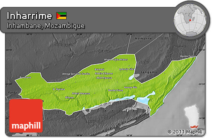 Physical Map of Inharrime, darken, desaturated