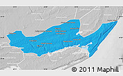 Political Map of Inharrime, lighten, desaturated