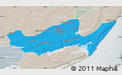 Political Map of Inharrime, lighten, semi-desaturated