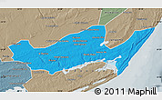 Political Map of Inharrime, semi-desaturated