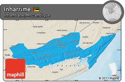 Political Map of Inharrime, shaded relief outside