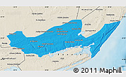 Political Map of Inharrime, shaded relief outside