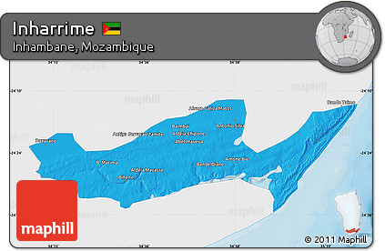 Political Map of Inharrime, single color outside