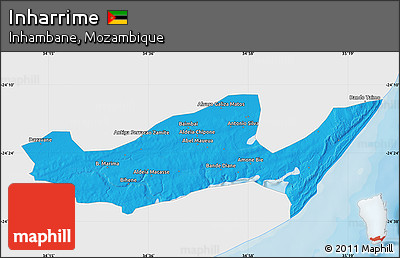 Political Map of Inharrime, single color outside