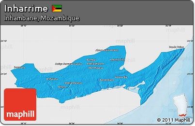 Political Map of Inharrime, single color outside