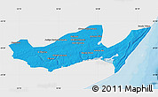 Political Map of Inharrime, single color outside