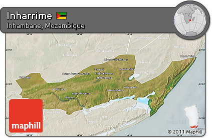 Satellite Map of Inharrime, lighten