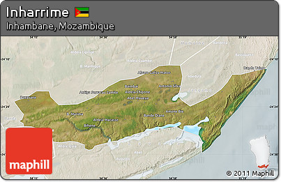 Satellite Map of Inharrime, lighten