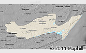 Shaded Relief Map of Inharrime, darken, desaturated