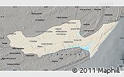 Shaded Relief Map of Inharrime, darken, semi-desaturated