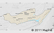 Shaded Relief Map of Inharrime, lighten, desaturated