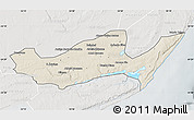 Shaded Relief Map of Inharrime, lighten, semi-desaturated