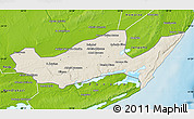 Shaded Relief Map of Inharrime, physical outside