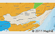 Shaded Relief Map of Inharrime, political outside