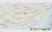 Shaded Relief Map of Inharrime, semi-desaturated
