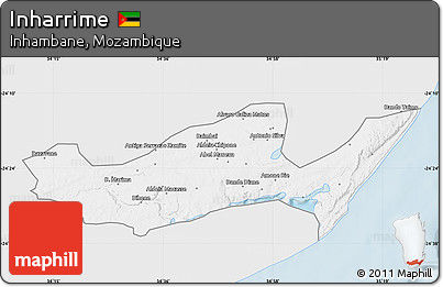 Silver Style Map of Inharrime, single color outside
