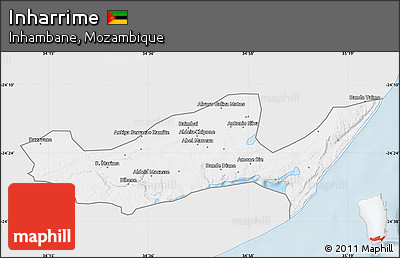 Silver Style Map of Inharrime, single color outside