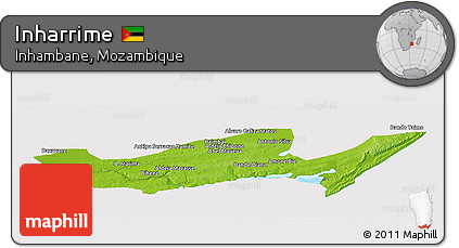 Physical Panoramic Map of Inharrime, cropped outside