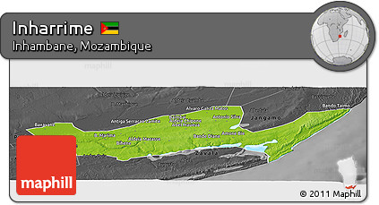 Physical Panoramic Map of Inharrime, darken, desaturated