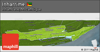Physical Panoramic Map of Inharrime, darken