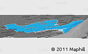 Political Panoramic Map of Inharrime, darken, desaturated