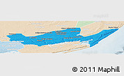 Political Panoramic Map of Inharrime, lighten