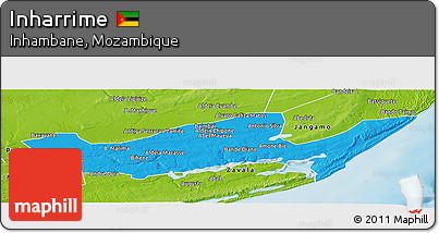 Political Panoramic Map of Inharrime, physical outside