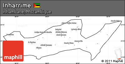 Blank Simple Map of Inharrime, cropped outside