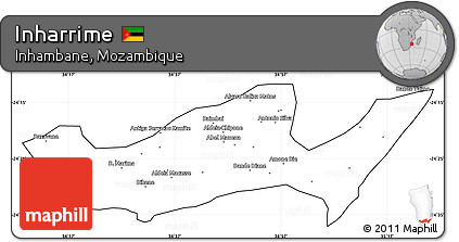 Blank Simple Map of Inharrime, cropped outside